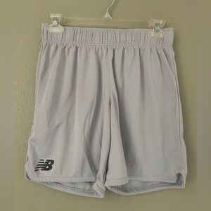 Women's New Balance Light Gray Polyester Mesh Athletic Shorts Size Small